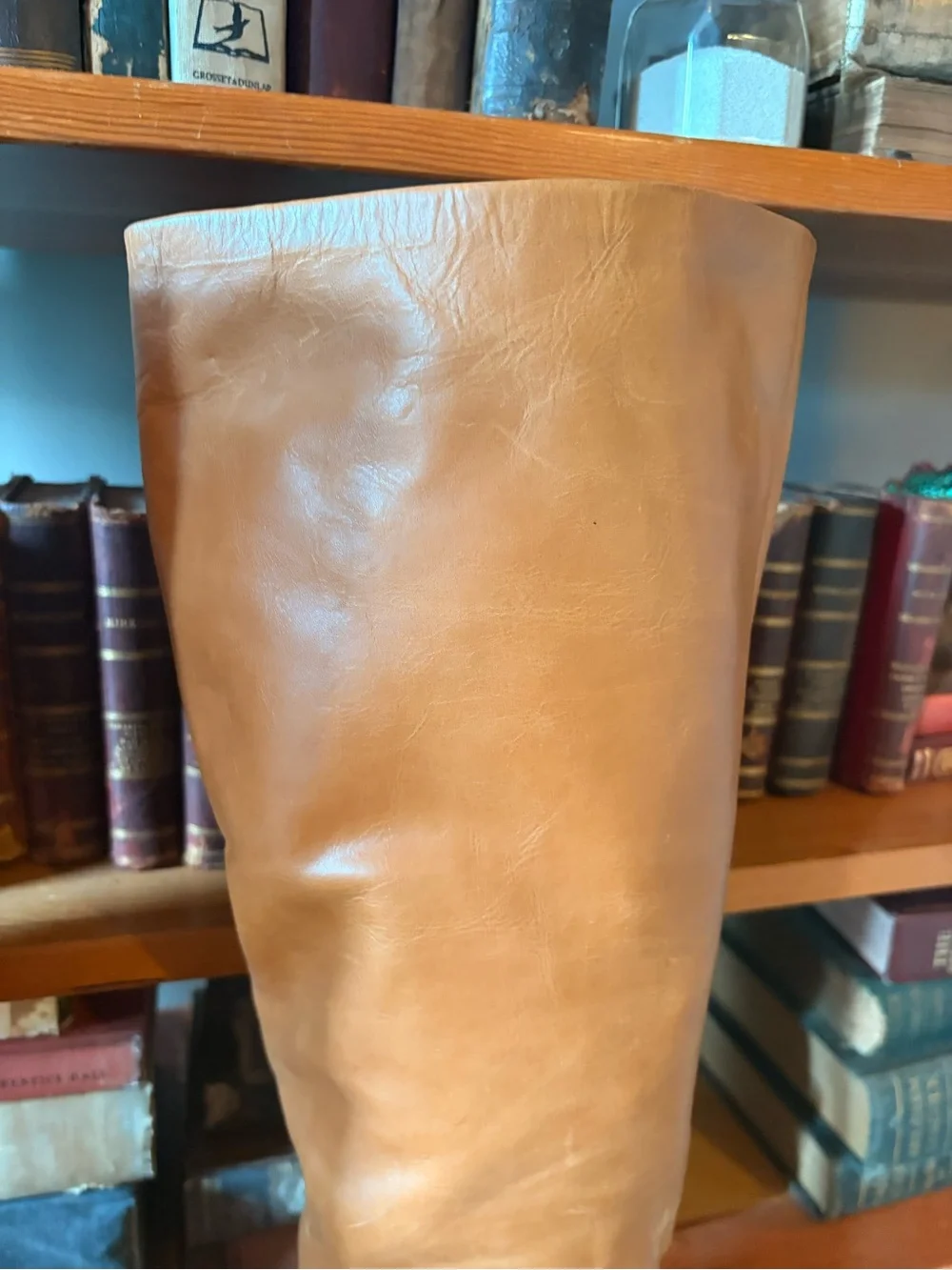 Nine West Tall Leather Brixie Boots in Tan